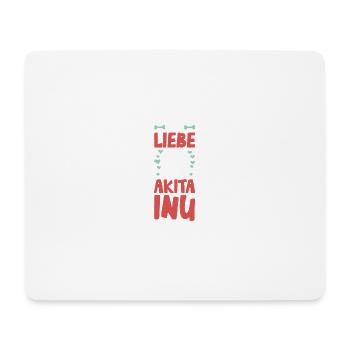Ich liebe meinen Akita Inu - Mousepad (Querformat) - Weiß - Vorne
