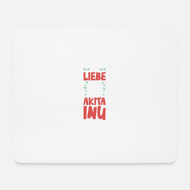 Ich liebe meinen Akita Inu - Mousepad (Querformat) - Weiß