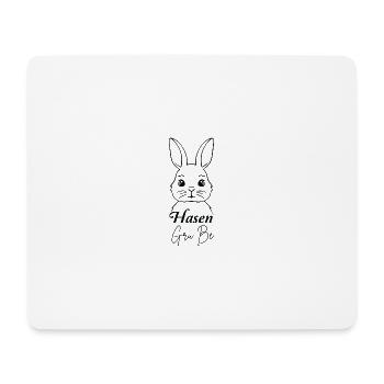 Hasengrüße 🐰🌸 - Mousepad (Querformat) - Weiß - Vorne