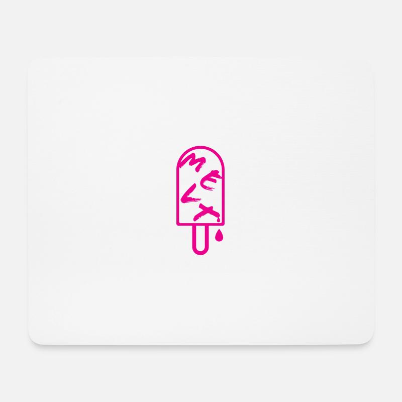 Ice cream- Pink/ is melting - Mouse Pad (horizontal) - white