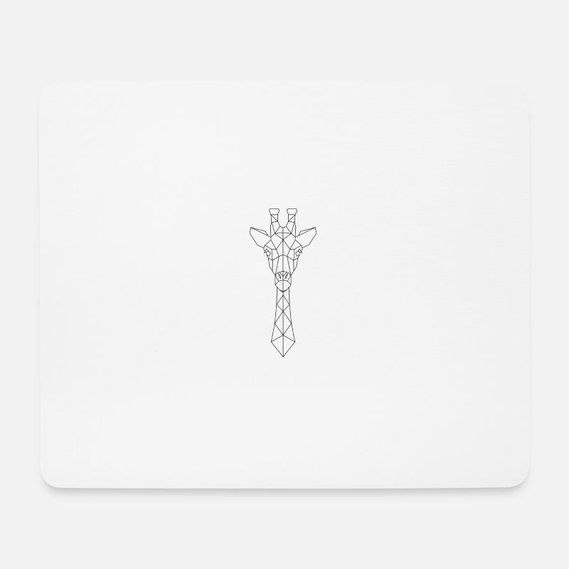 Giraffe Geometrisch schwarz - Mousepad (Querformat) - Weiß