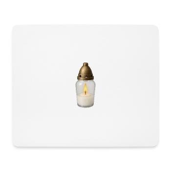 Weiße Trauerlaterne – Allerheiligen und Gedenkfeier - Mousepad (Querformat) - Weiß - Vorne