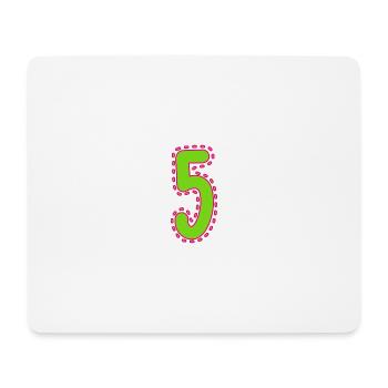 5. 5 ANS. 5e ANNIVERSAIRE. ANNIVERSAIRE 5 ANS - Tapis de souris (format paysage) - blanc - Devant