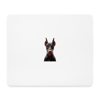 Doberman - Tapis de souris (format paysage) - blanc - Devant