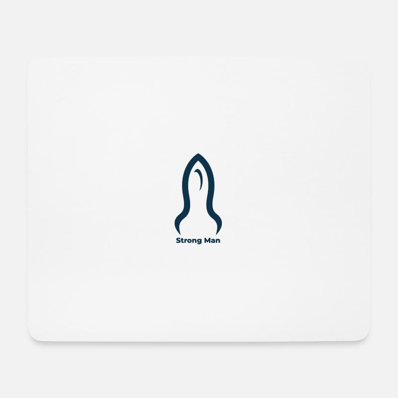 Man hard - Mousepad (Querformat) - Weiß