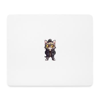 Cat Winter Comic - Mouse Pad (horizontal) - white - Front