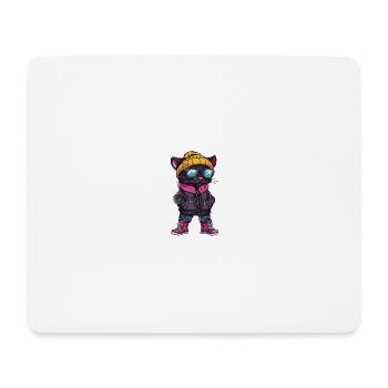 Bande dessinée d’hiver Panther - Tapis de souris (format paysage) - blanc - Devant