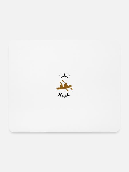 Duo im Kajak - Mousepad (Querformat) - Weiß
