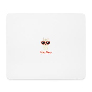Lustiges Lama | Waddup Design | Süßes Geschenk - Mousepad (Querformat) - Weiß - Vorne