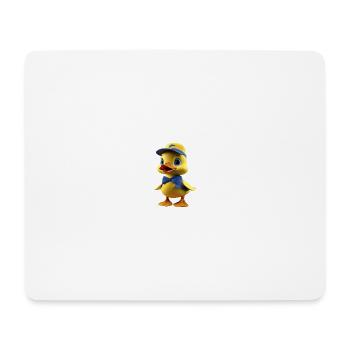 Canard Ensoleillé avec casquette et nœud papillon - Tapis de souris (format paysage) - blanc - Devant