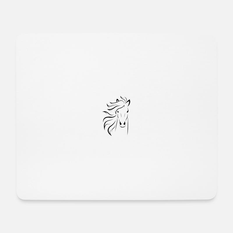 horse image - Mouse Pad (horizontal) - white