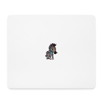 Zebra Roboter - Mousepad (Querformat) - Weiß - Vorne