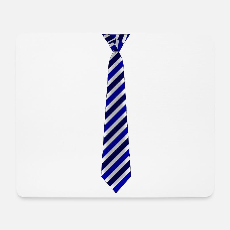 Eldredge gestreifte Krawatte - Mousepad (Querformat) - Weiß