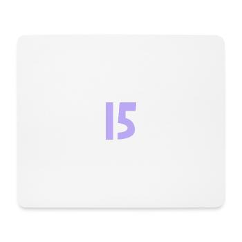15. 15 ANS. 15e ANNIVERSAIRE. ANNIVERSAIRE 15 ANS. - Tapis de souris (format paysage) - blanc - Devant