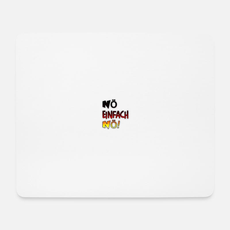 Nö - Mousepad (Querformat) - Weiß
