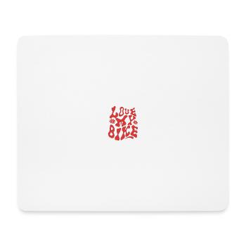 J’adore mon vélo - Tapis de souris (format paysage) - blanc - Devant