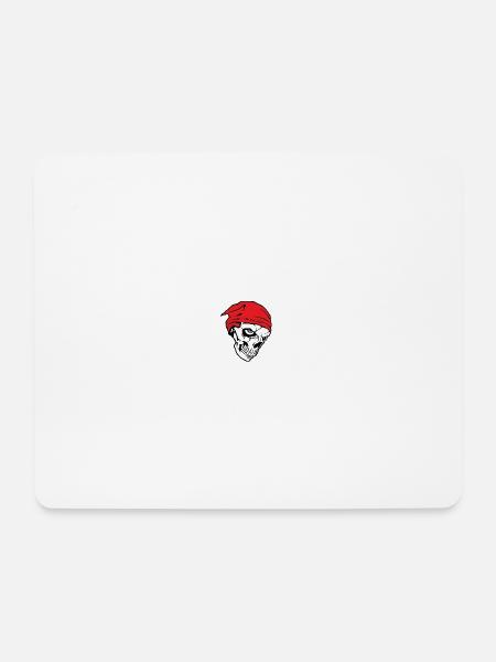 totenkopf - Mousepad (Querformat) - Weiß