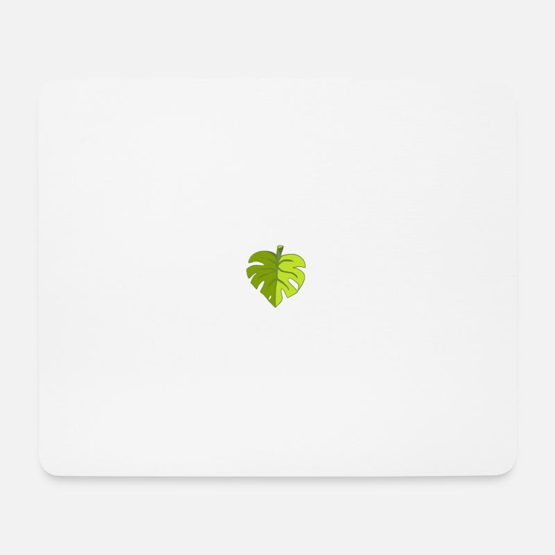 Monsterablatt - Mousepad (Querformat) - Weiß