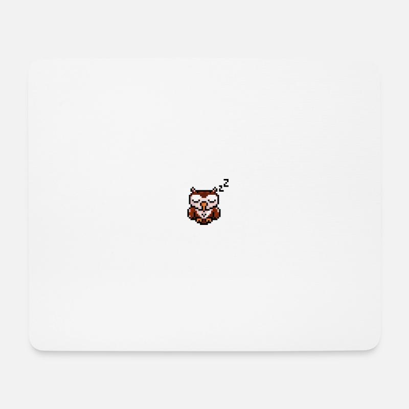 Eule - Mousepad (Querformat) - Weiß