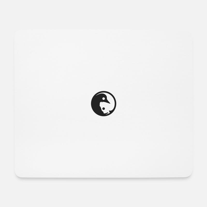 Linux XFCE YIN YANG - Mousepad (Querformat) - Weiß