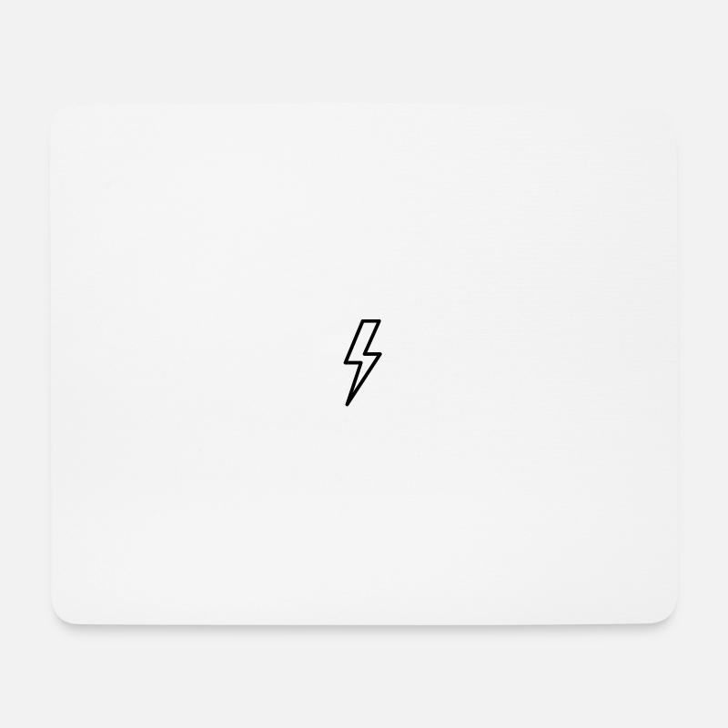 Blitz - Mousepad (Querformat) - Weiß