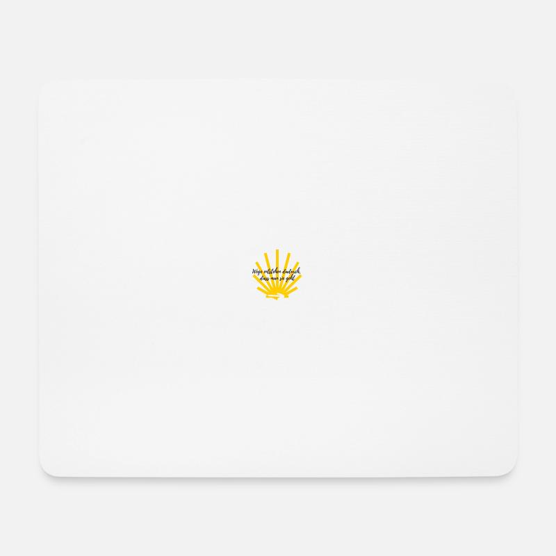Wandern Pilgern Jakobsweg Jakobsmuschel Pfeil - Mousepad (Querformat) - Weiß