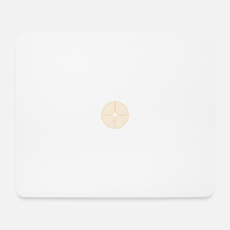 Labyrinth von Chartres gold - Mousepad (Querformat) - Weiß