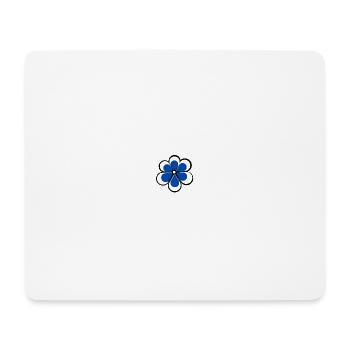 Blaue Blume - Mousepad (Querformat) - Weiß - Vorne