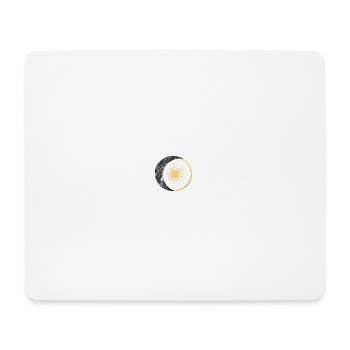 Lune et Soleil - Tapis de souris (format paysage) - blanc - Devant