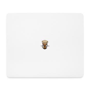 Djembe Heartbeat - Mousepad (Querformat) - Weiß - Vorne