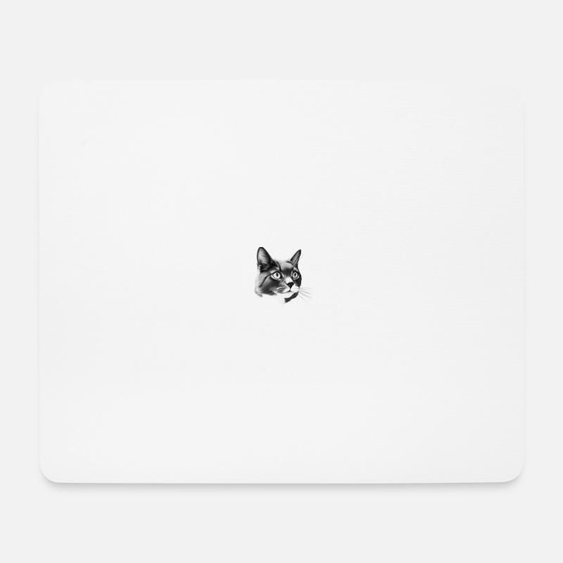 Katze süß A.I. Art Geschenkidee - Mousepad (Querformat) - Weiß