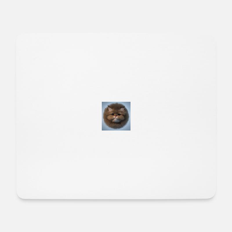 fluffy cat - Mousepad (Querformat) - Weiß