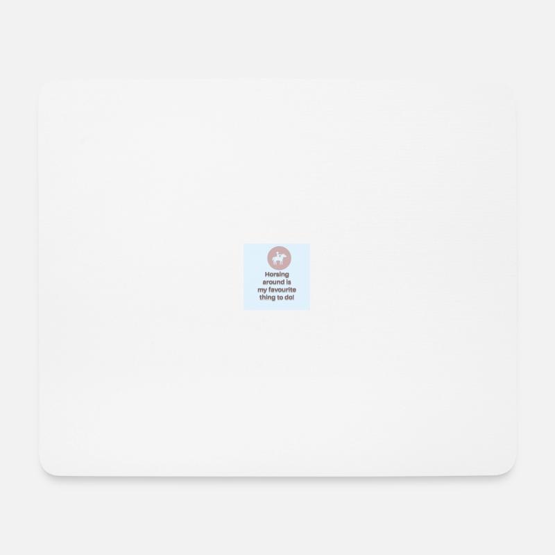Herumhorchen - Mousepad (Querformat) - Weiß