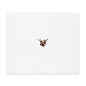 Vache Ecossaise - Tapis de souris (format paysage) - blanc - Devant