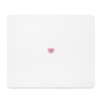 Kuscheliges Herzlächeln  - Mousepad (Querformat) - Weiß - Vorne