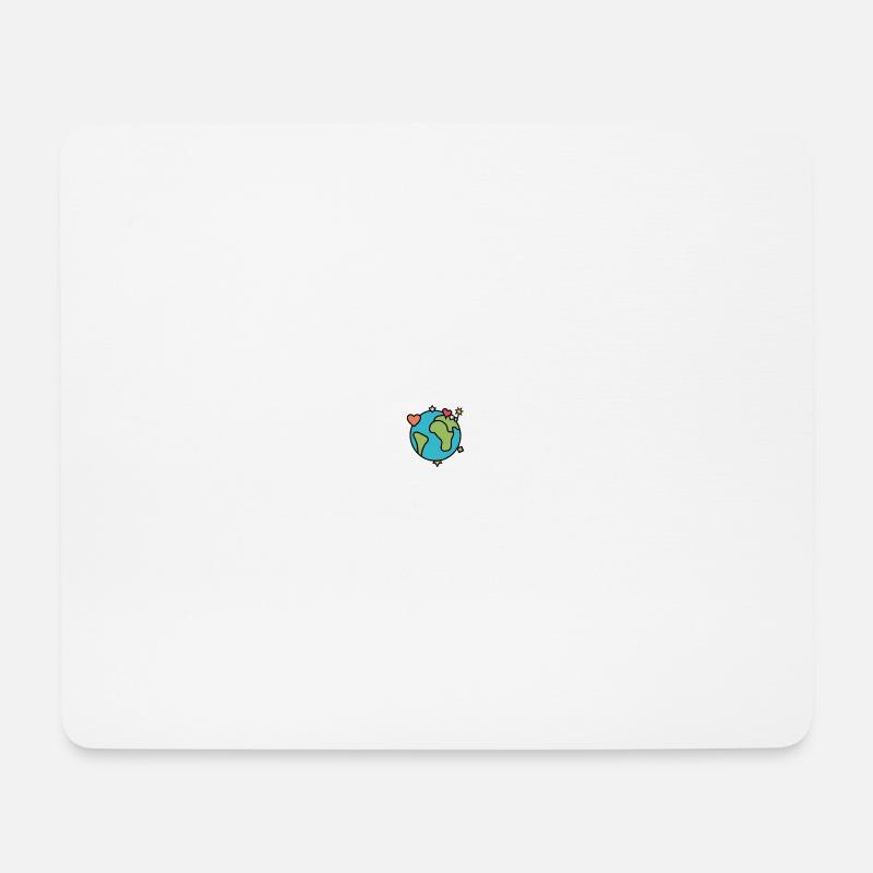 Nachhaltige Welt - Mousepad (Querformat) - Weiß