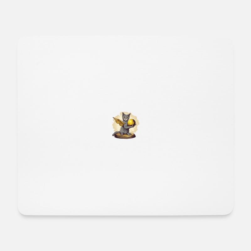 Katze mit dem goldenen Schnatz - Mousepad (Querformat) - Weiß
