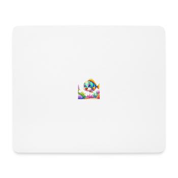Poisson Cartoon 2 - Tapis de souris (format paysage) - blanc - Devant