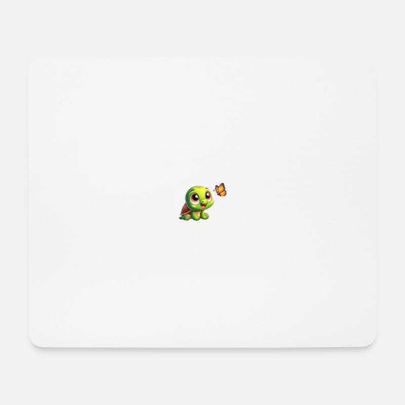 Karikatur Schildkröte 1 - Mousepad (Querformat) - Weiß