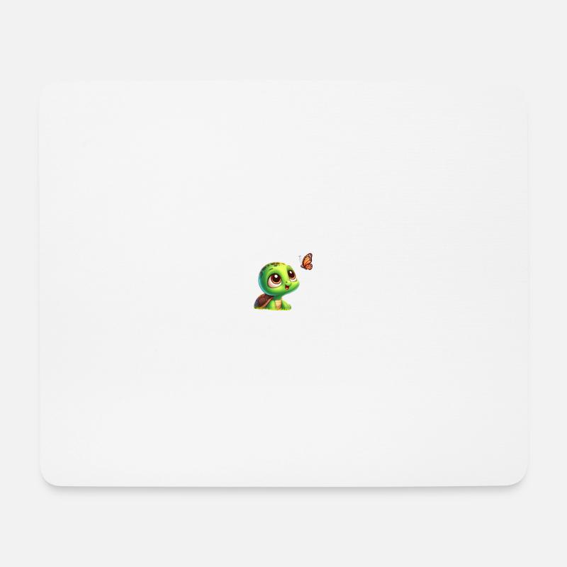 Cartoon Schildkröte 3 - Mousepad (Querformat) - Weiß