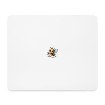 Bee Cartoon 10 - Mouse Pad (horizontal) - white - Front