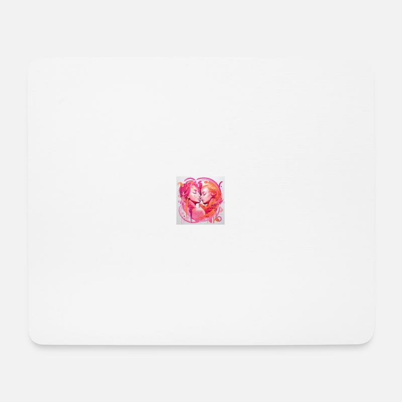 Two female read people - Mouse Pad (horizontal) - white