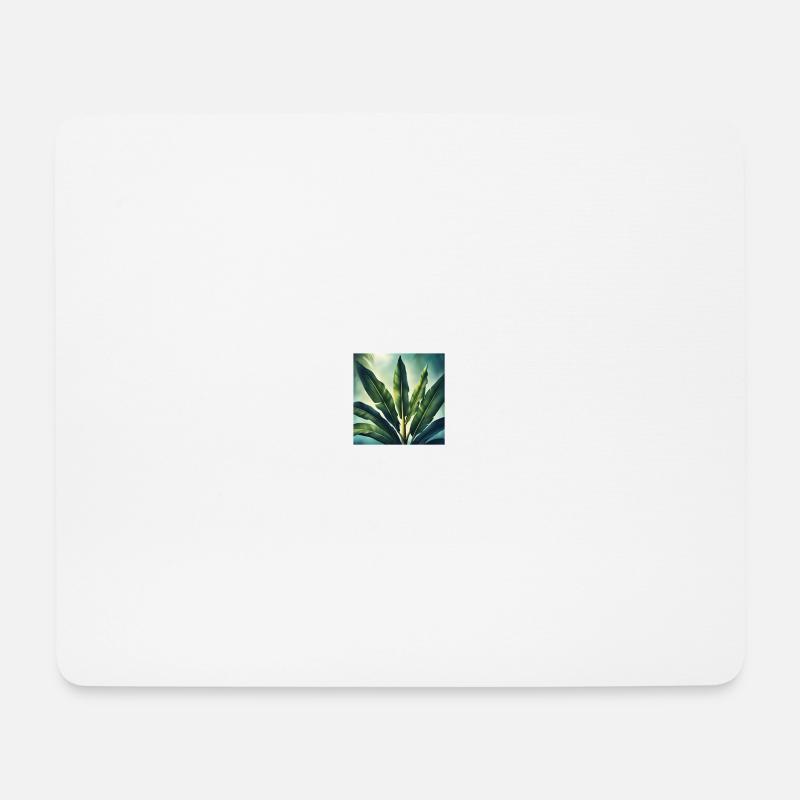 Bananenblatt 1 - Mousepad (Querformat) - Weiß