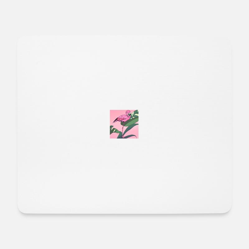 Flamingo#2 - Mousepad (Querformat) - Weiß