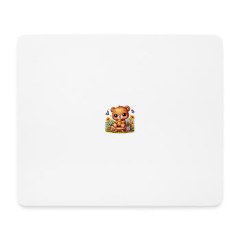 Ourson Cartoon 3 - Tapis de souris (format paysage) - blanc - Devant