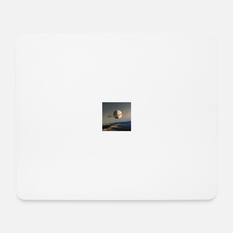 Saturn from Enceladus - Mouse Pad (horizontal) - white