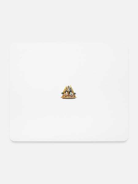 Pharao mit Palmen – Ägypten Oase - Mousepad (Querformat) - Weiß