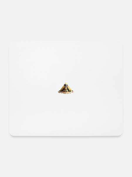 Pharao Schwarz-Gold – Ägypten Diorama - Mousepad (Querformat) - Weiß
