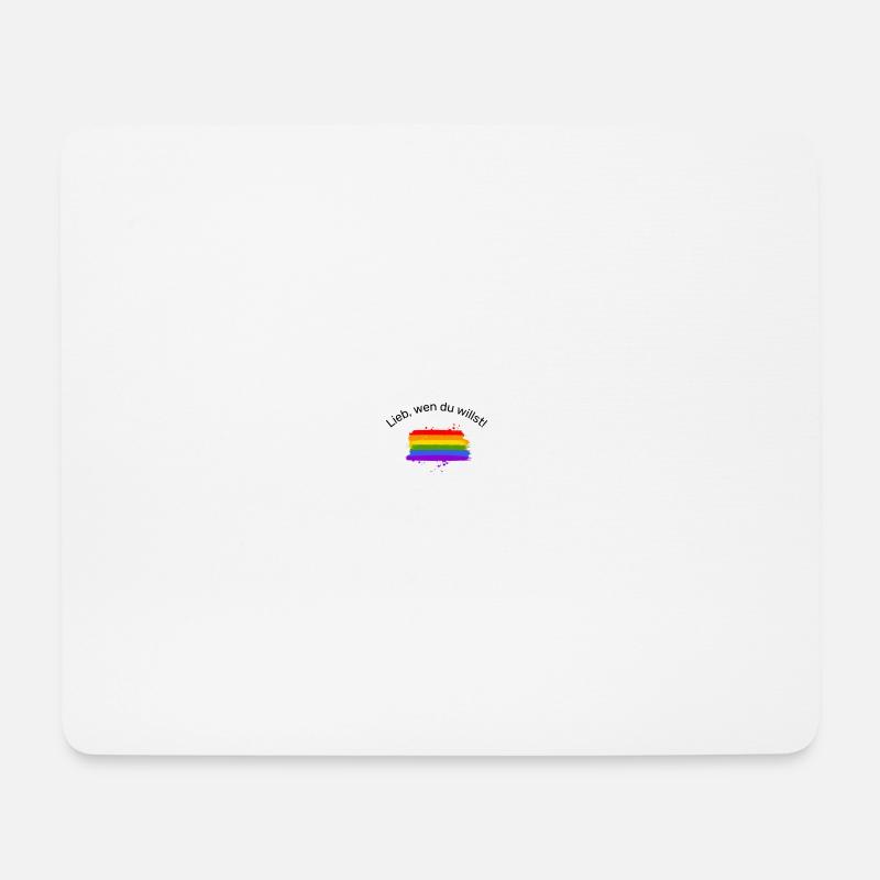 Lieb wen du willst - Mousepad (Querformat) - Weiß