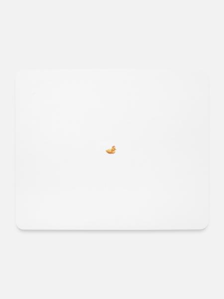 Gelbe Ente mit Schleife - Mousepad (Querformat) - Weiß